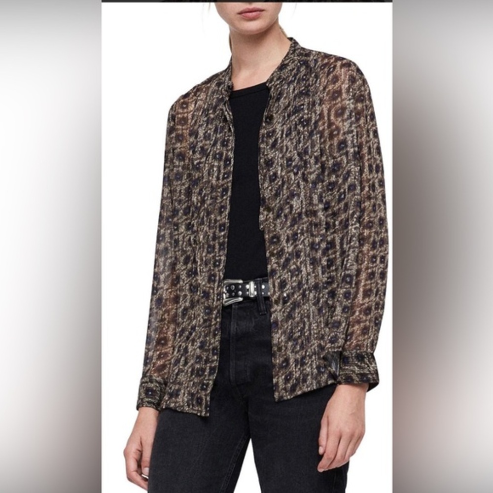 All Saints The Cada Flux Shirt sz M NWT-A455